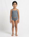 Naturally Dyed Cotton Brief Panty for Girls | Gentle Everyday Comfort | Full Coverage | Luxe Gery | Eco Hue