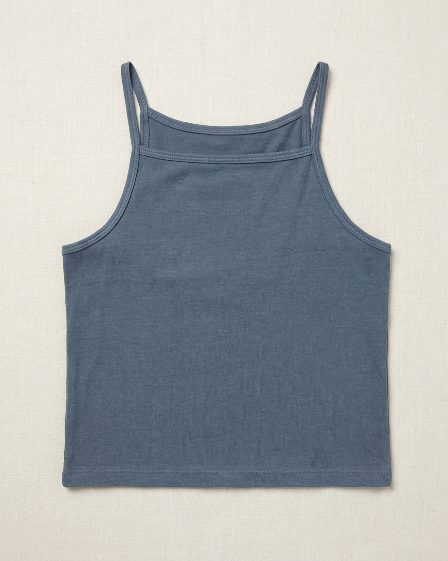 Naturally Dyed Cotton Camisole For Girls | Sleeveless | Gentle Everyday comfort | Luxe Gery | Eco Hue