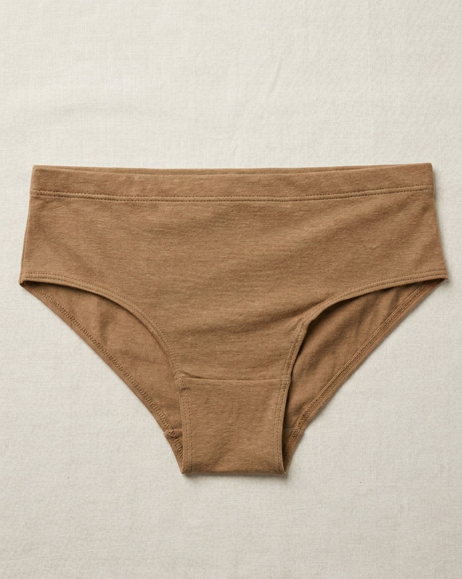 Naturally Dyed Cotton Brief for Boys | Gentle Everyday comfort | Full Coverage | Clay Brown | Eco Hue